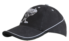 schwarzes cap mit silber